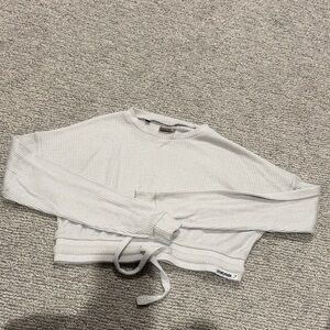 Gymshark Light Gray Ribbed Sweater
